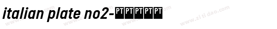 italian plate no2字体转换